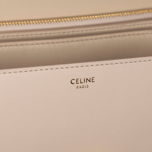 CELINE MEDIUM CLASSIC BOX BAG BEIGE CALFSKIN GHW