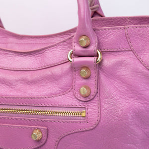 BALENCIAGA MEDIUM CLASSIC CITY CROSSBODY BAG PURPLE GHW