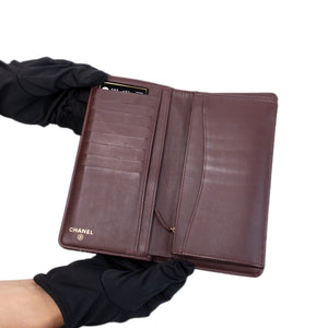 CHANEL LONG WALLET BLACK CAVIAR LEATHER GHW