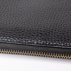 PRADA ZIP AROUND WALLET IN BLACK GHW