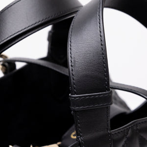 CHRISTIAN DIOR SMALL TOUJOURS TOTE BAG BLACK CALFSKIN LEATHER GHW