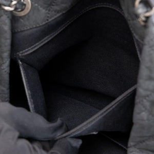 CHANEL LARGE QUILTED SHOULDER BAG CALFSKIN BLACK SHW
