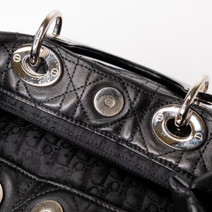 CHRISTIAN DIOR VINTAGE LADY DIOR TOTE BAG BLACK SHW
