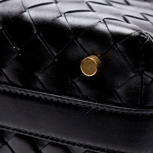 BOTTEGA VENERA MINI WALLACE SHOULDER BAG CALFSKIN BLACK GHW
