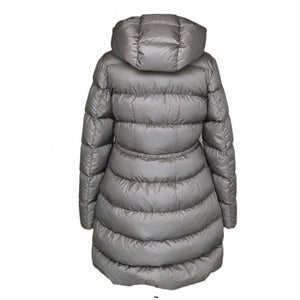MONCLER BANNEC LONG PUFFER JACKET GREY SIZE 1