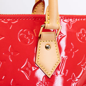 LOUIS VUITTON VERNIS MONTEBELLO MM BAG RED GHW