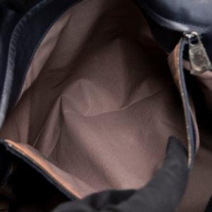 BOTTEGA VENETA INTRECCIATO MESSENGER BAG BLACK BLACK HARDWARE