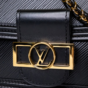 LOUIS VUITTON MINI DAUPHINE BLACK EPI LEATHER GHW