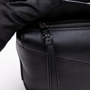 LOEWE MINI PUZZLE BLACK CALFSKIN LEATHER SHW