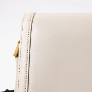 SAINT LAURENT SOLFERINO MEDIUM SATCHEL BAG WHITE CALFSKIN GHW