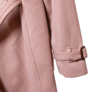 BURBERRY CASHMERE TRENCH KENSINGTON COAT PINK SIZE 36