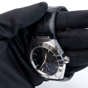 OMEGA CONSTELLATION 39MM , STEEL ON LEATHER STRAP
