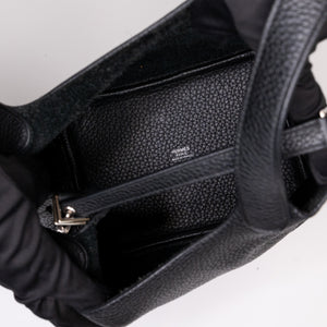 HERMES PICOTIN 18 LOCK BAG CLEMENCE BLACK SHW STAMP Y