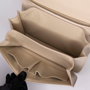 CELINE MEDIUM CLASSIC BOX BAG BEIGE CALFSKIN GHW