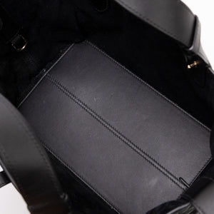 CHRISTIAN DIOR SMALL TOUJOURS TOTE BAG BLACK CALFSKIN LEATHER GHW