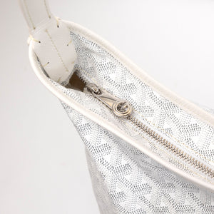 GOYARD BOHEME HOBO BAG WHITE GOYARDINE CANVAS / CALFSKIN SHW