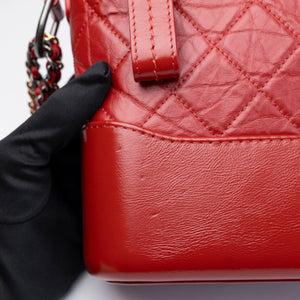 CHANEL MEDIUM GABRIELLE HOBO BAG CALFSKIN RED MULTICOLOUR HARDWARE