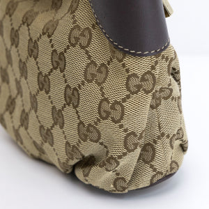 GUCCI GG CANVAS ACCESSORIES POCHETTE BAG BEIGE GHW