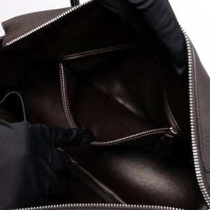 THE ROW TOP HANDLE ESPRESSO CALFSKIN LEATHER SHW