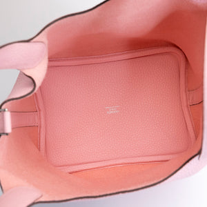 HERMES PICOTIN 18 LOCK BAG CLEMENCE 3Q ROSE SAKURA SHW STAMP W