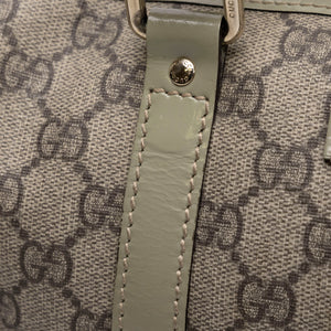 GUCCI GG MONOGRAM MINI JOY BOSTON BAG BEIGE / GREEN GHW