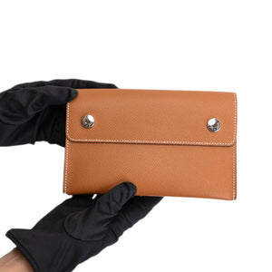 HERMES HERMESNAP WALLET EPSOM GOLD SHW STAMP G