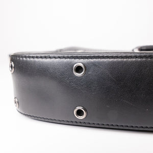 CHRISTIAN DIOR VINTAGE PUNK SHOULDER BAG BLACK SHW