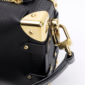 LOUIS VUITTON SIDE TRUNK PM BLACK GRAINED CALFSKIN GHW (MICROCHIP)