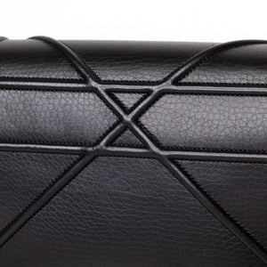 CHRISTIAN DIOR MEDIUM DIORAMA STUDDED BLACK CALFSKIN GHW