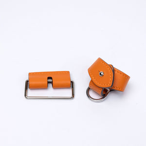 HERMES SMALL BRIDE-A-BRAC TRAVEL CASE ORANGE FEU CANVAS SHW