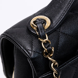 CHANEL BUSINESS AFFINITY SMALL FLAP BAG BLACK CAVIAR GHW