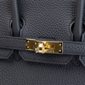 HERMES BIRKIN 25 VEAU TOGO PLOMB GHW STAMP K