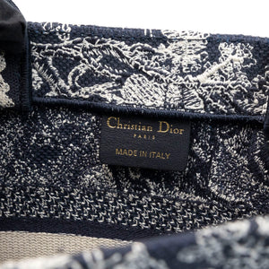 CHRISTIAN DIOR SMALL BOOK TOTE BLUE TOILE DE JOUY EMBROIDERY