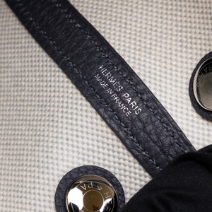 HERMES NEO GARDEN PARTY 23 CANVAS/NEGONDA ECRU/BLEU GLACIER/ARDOISE SHW STAMP K