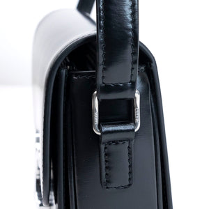 CELINE TEEN TRIOMPHE BAG SHINY CALFSKIN BLACK SHW