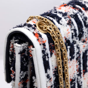 CHANEL 2.55 TWEED HANDBAG MULTICOLOR TWEED / LAMBSKIN LEATHER GHW