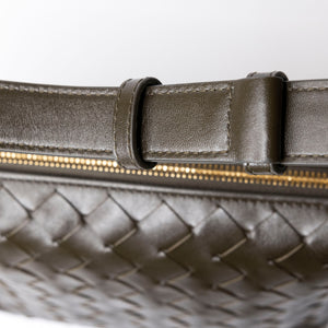 BOTTEGA VENETA WALLACE BAG CALFSKIN KAKI GHW