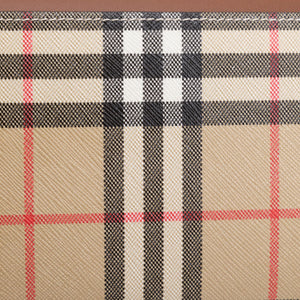 BURBERRY HANNAH WALLET ON CHAIN CALFSKIN / CANVAS GHW