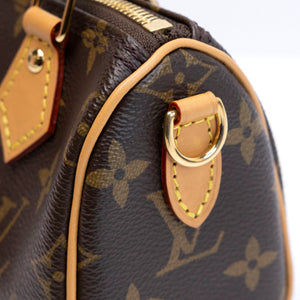 LOUIS VUITTON NANO SPEEDY MONOGRAM CANVAS GHW (MICROCHIP)