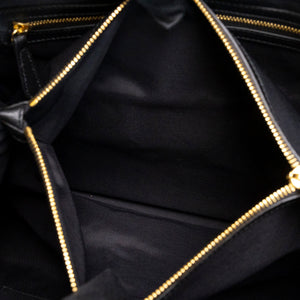 CHRISTIAN DIOR SOFT SHOPPING TOTE BLACK CANNAGE QUILTED LAMBSKIN GHW
