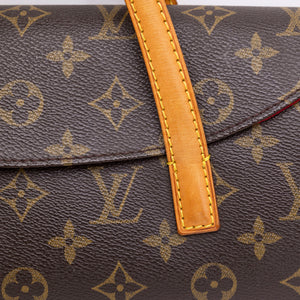 LOUIS VUITTON SORATINE MONOGRAM CANVAS HANDBAG PATENT LEATHER GHW