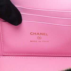 CHANEL 23P VANITY TOP HANDLE LAMBSKIN LEATHER BLACK BAG