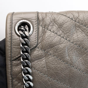 SAINT LAURENT MEDIUM NIKKI BAG CALFSKIN GREY SHW