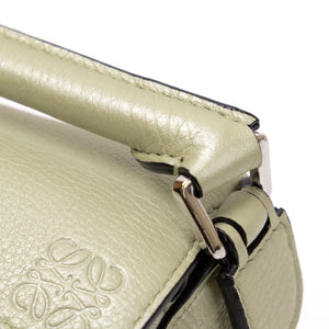 LOEWE MINI PUZZLE PEARL GREEN CALFSKIN SHW