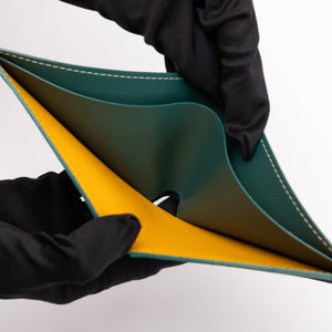 GOYARD VICTOIRE WALLET GREEN GOYARDINE CANVAS & VAUZELLES CALFSKIN