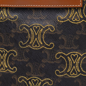 CELINE MINI BACKPACK FOLCO TRIOMPHE CANVAS / CALFSKIN BLACK GHW