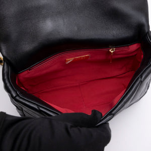 CHANEL SMALL 19 BAG LAMBSKIN BLACK MULTICOLOUR HARDWARE (MICROCHIP)