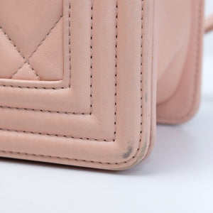 CHANEL MEDIUM LEBOY LIGHT PINK CALFSKIN LEATHER SHW