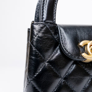 CHANEL 24P MINI NANO KELLY SHOPPER CALFSKIN GHW (MICROCHIP)