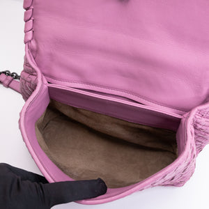 BOTTEGA VENETA OLIMPIA BAG LAVENDER PURPLE BLACK HARDWARE